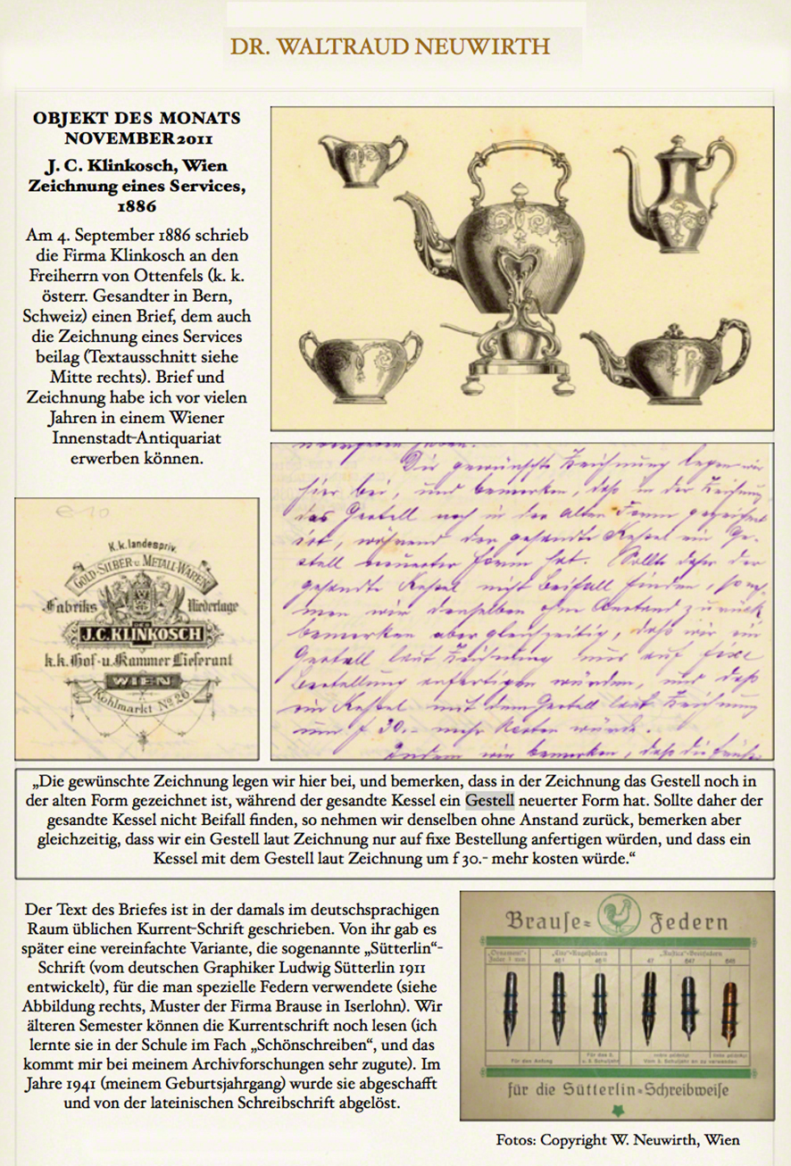 J. C. Klinkosch Service (Zeichnung)