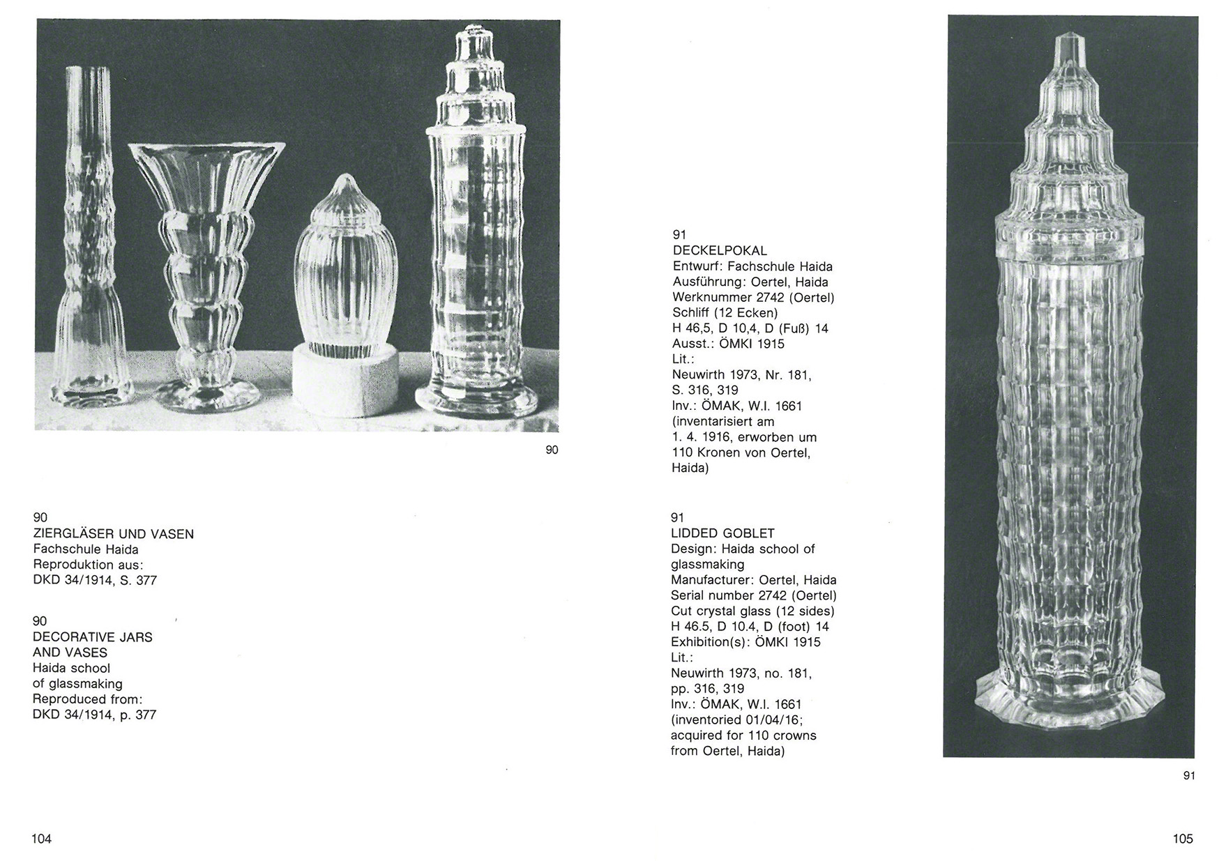 Glas mit Schliff 1905-1925